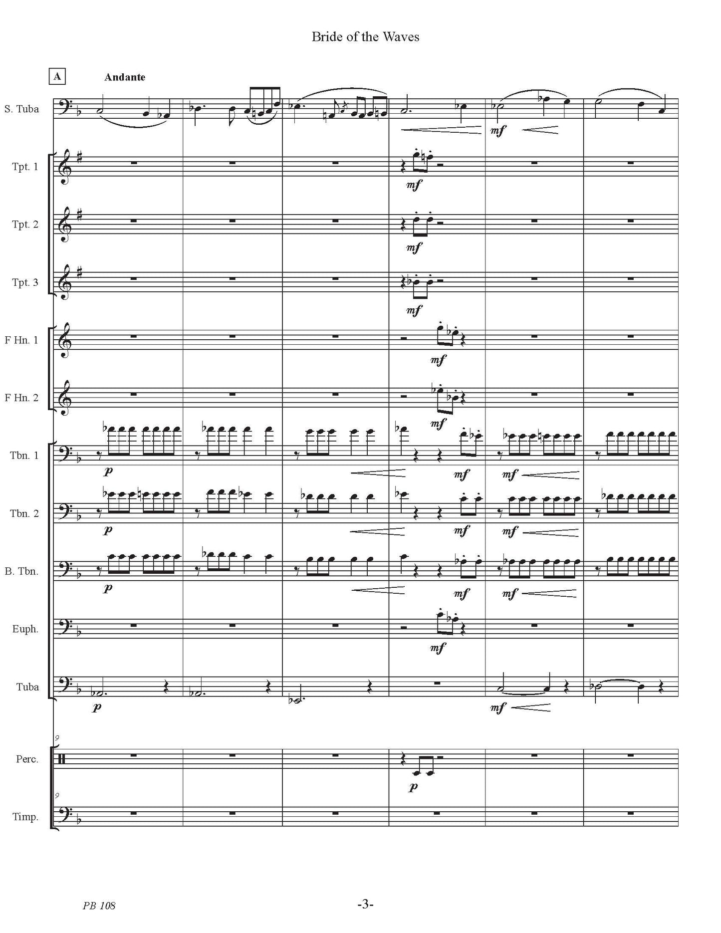 Clarke - Bride of the Waves for Solo Tuba and Brass Ensemble