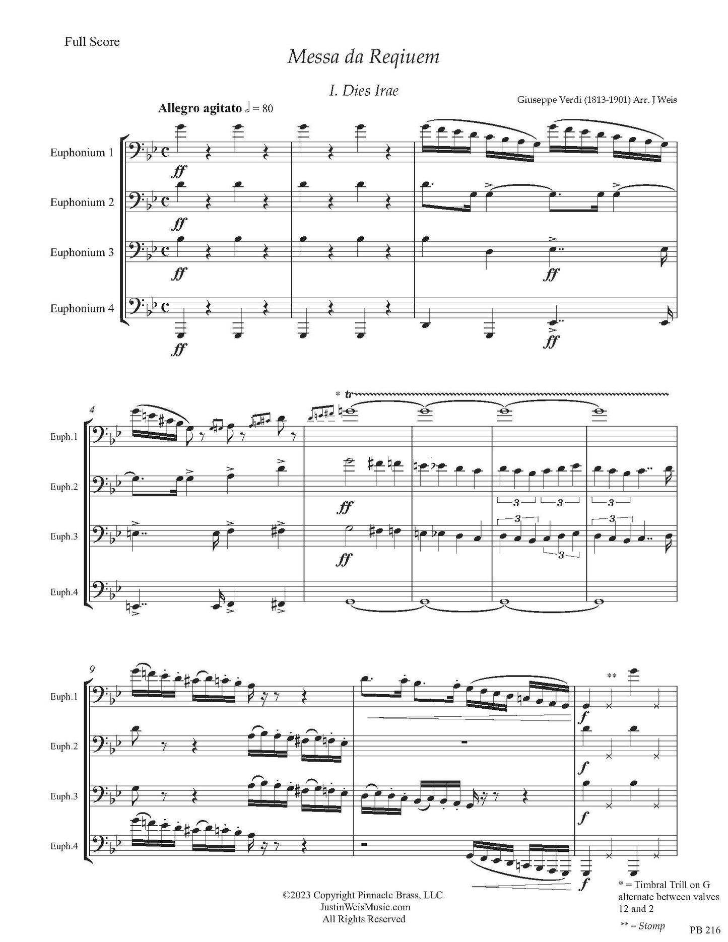 Verdi arr. Weis - Messa da Reqiuem