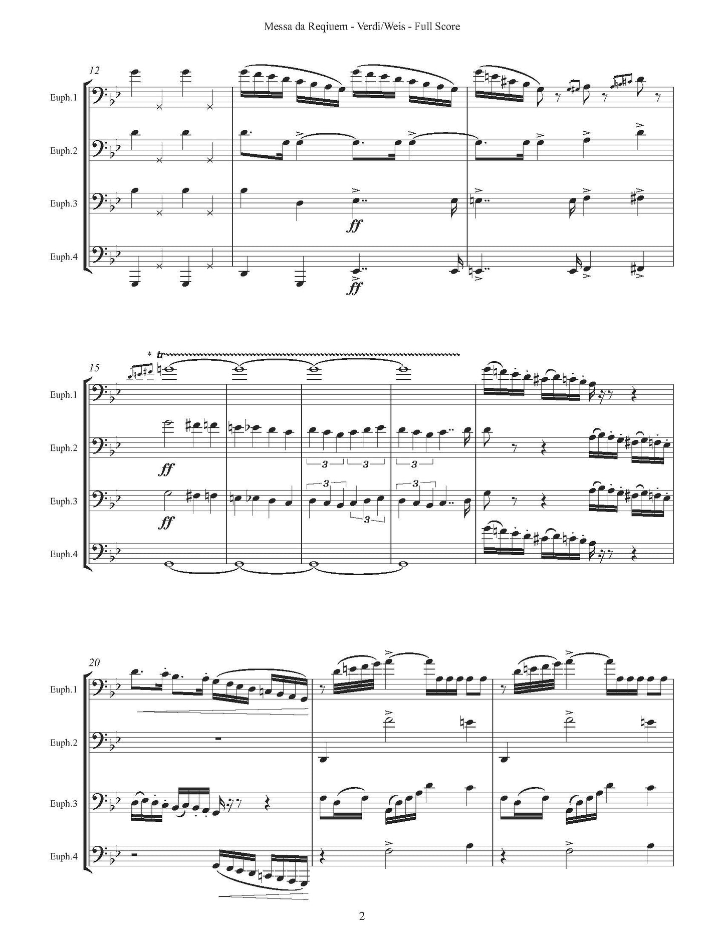 Verdi arr. Weis - Messa da Reqiuem