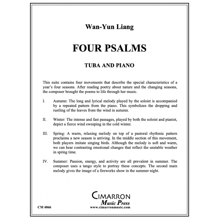 Liang, Wan-Yun - Four Psalms