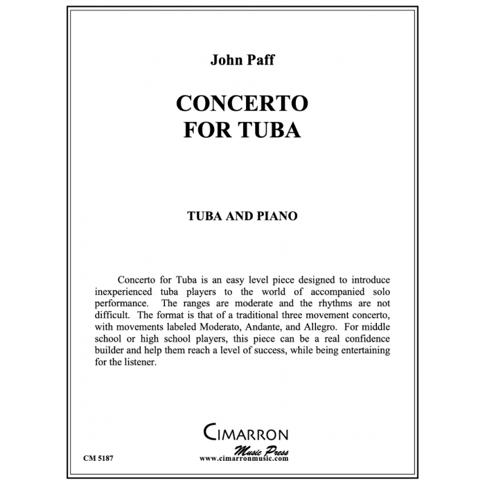 Paff, John - Concerto for Tuba