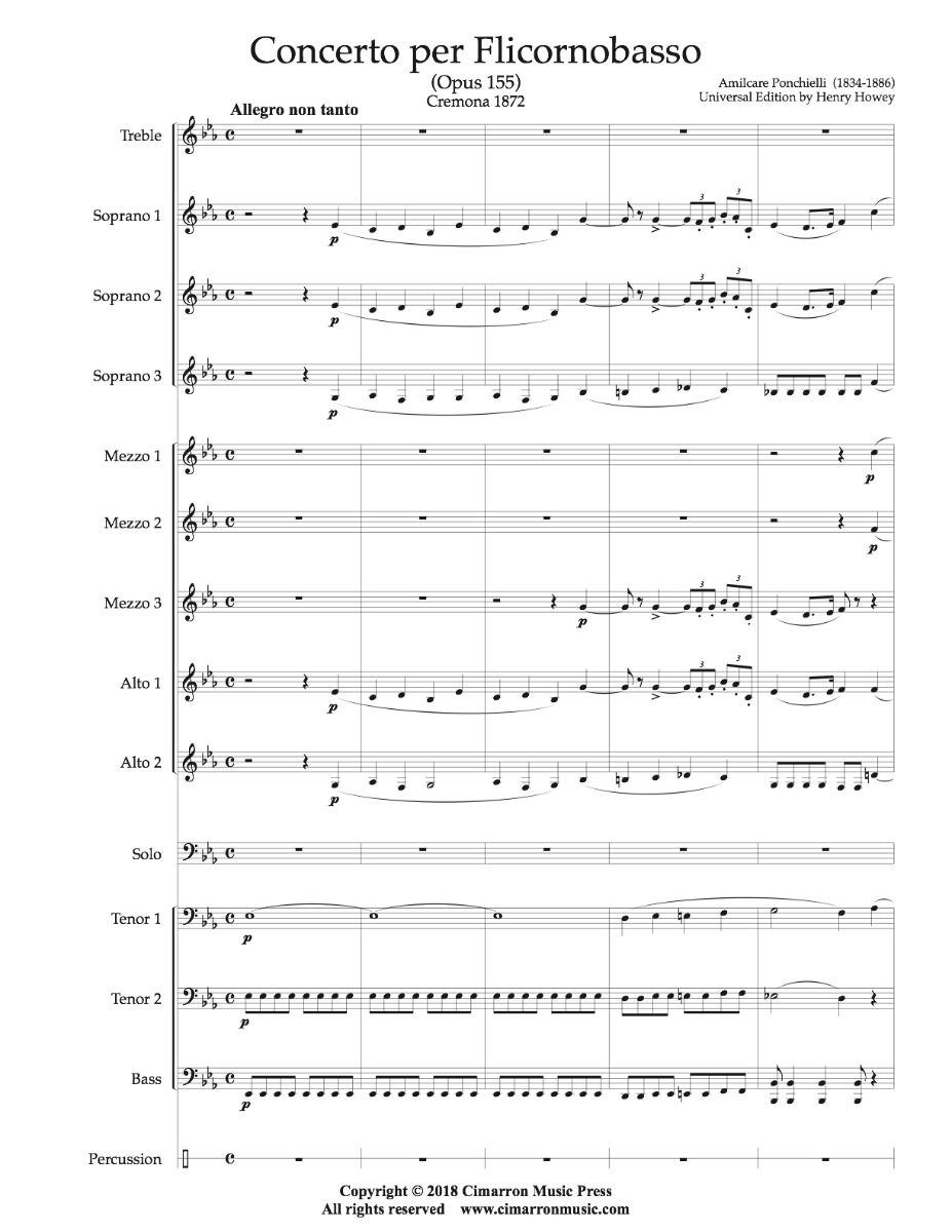 Ponchielli - Universal Set of Parts for Brass Band, Wind Band, and Orchestra