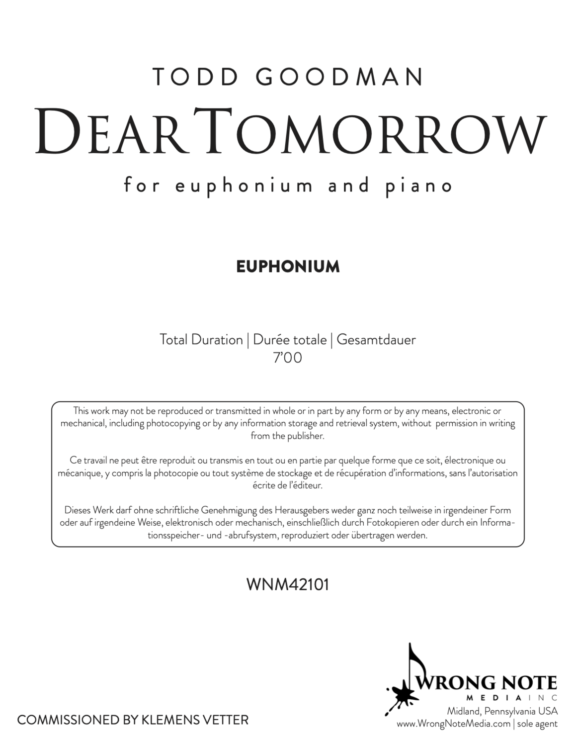 Goodman, Todd - Dear Tomorrow - DOWNLOAD
