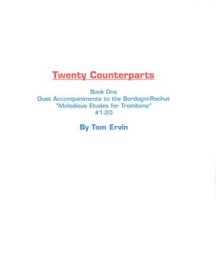 Ervin, Tom - Twenty Counterparts (Rochut Duets)
