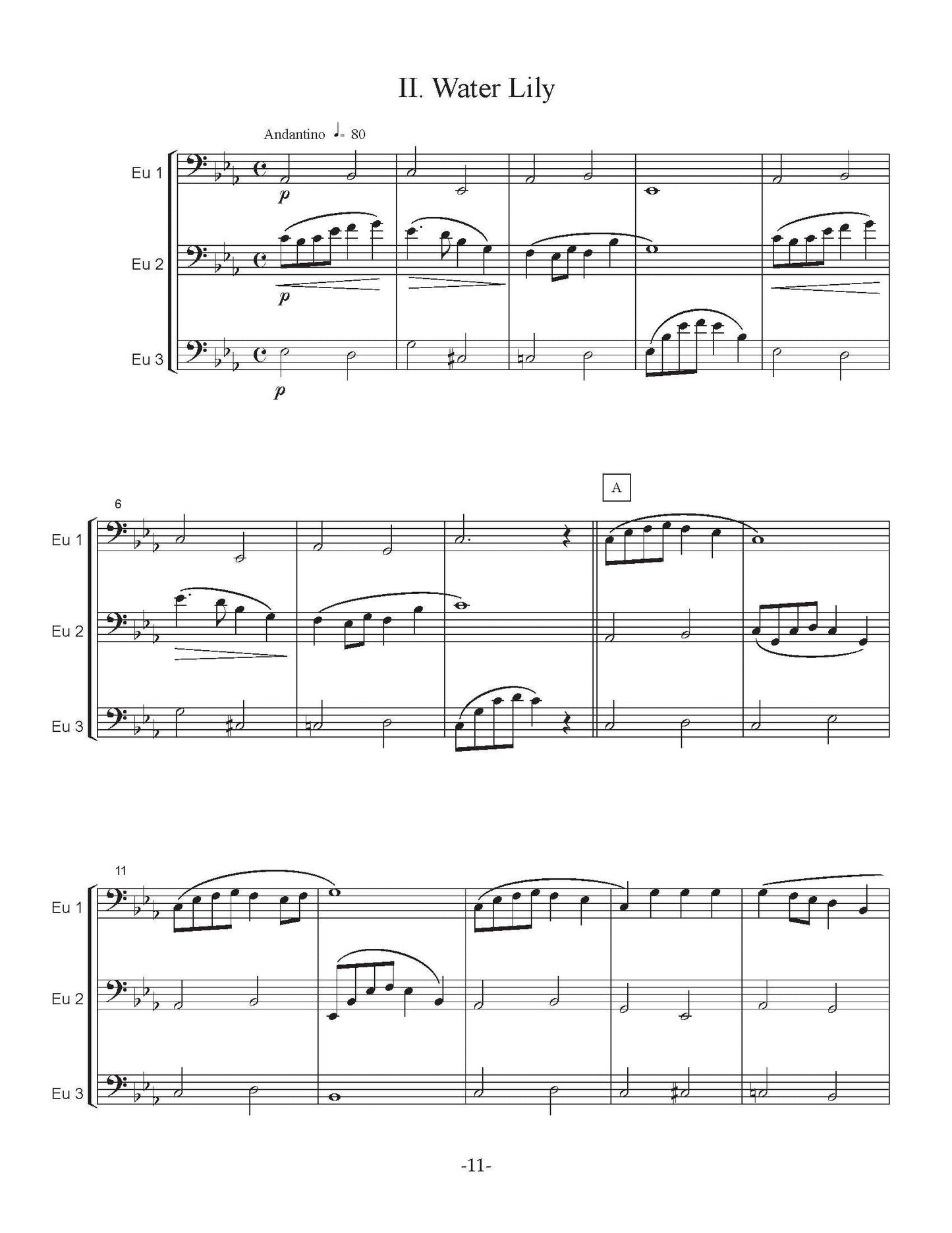 Isomura, Y. - The Four Seasons for Euphonium Trio - DOWNLOAD