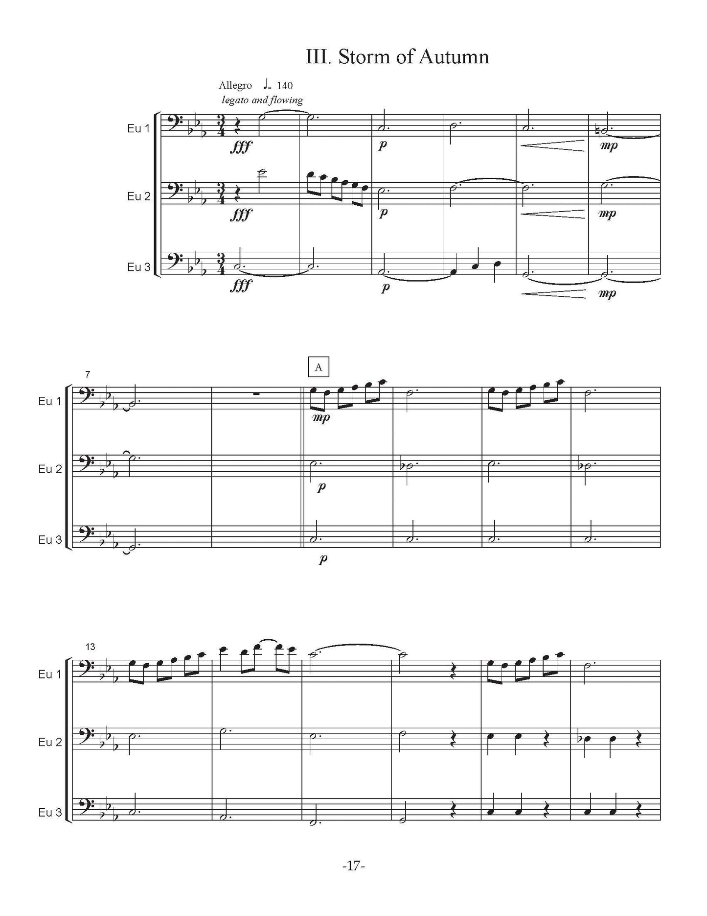 Isomura, Y. - The Four Seasons for Euphonium Trio - DOWNLOAD