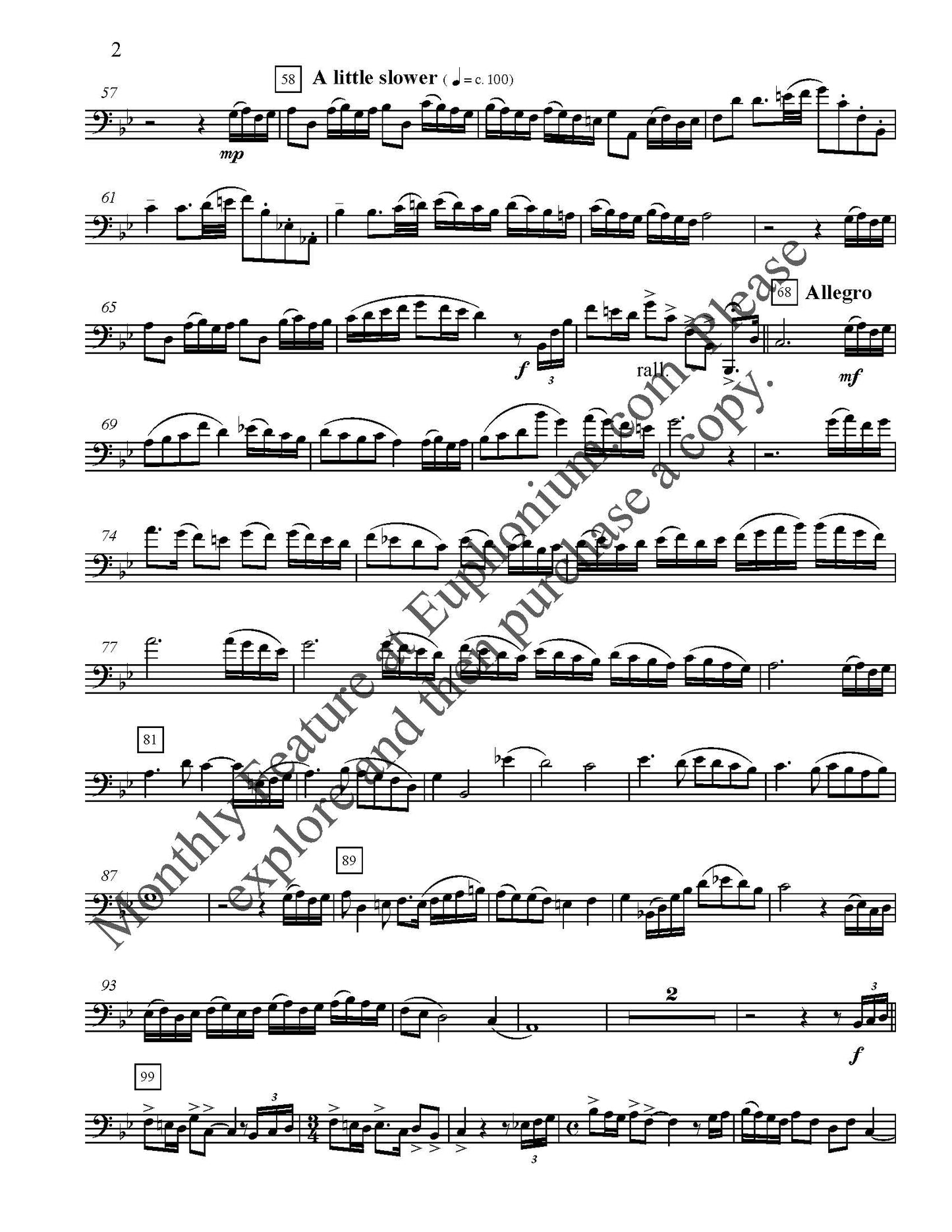 Feinstein, Allen - Concerto for Euphonium (Piano Reduction)