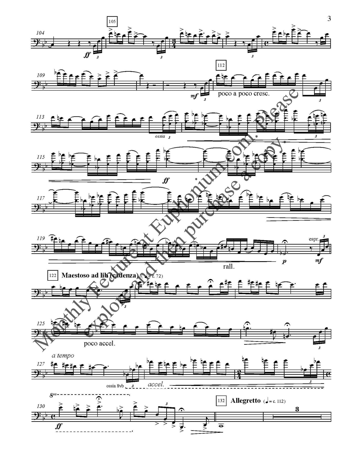 Feinstein, Allen - Concerto for Euphonium (Piano Reduction)