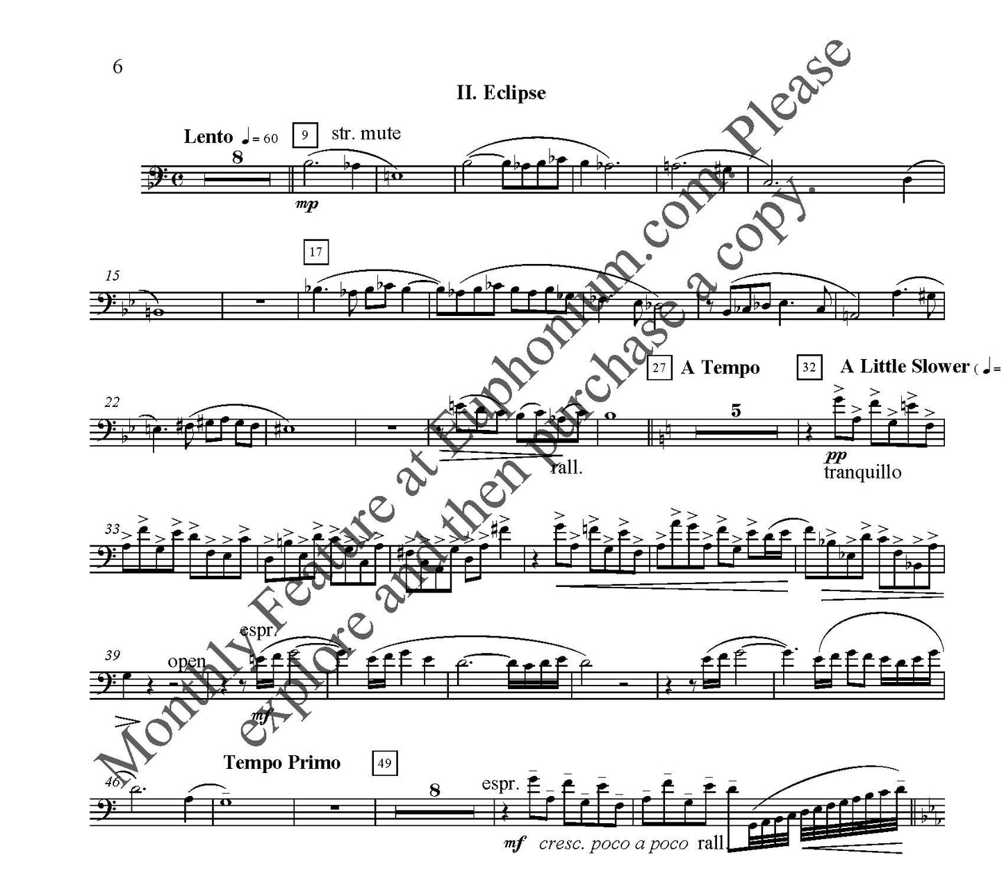 Feinstein, Allen - Concerto for Euphonium (Piano Reduction)