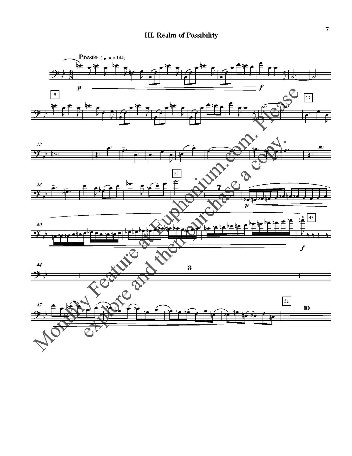 Feinstein, Allen - Concerto for Euphonium (Piano Reduction)