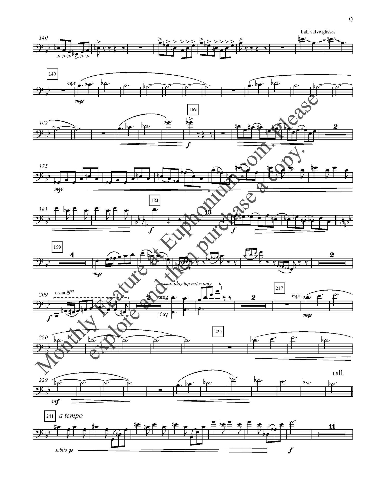 Feinstein, Allen - Concerto for Euphonium (Piano Reduction)