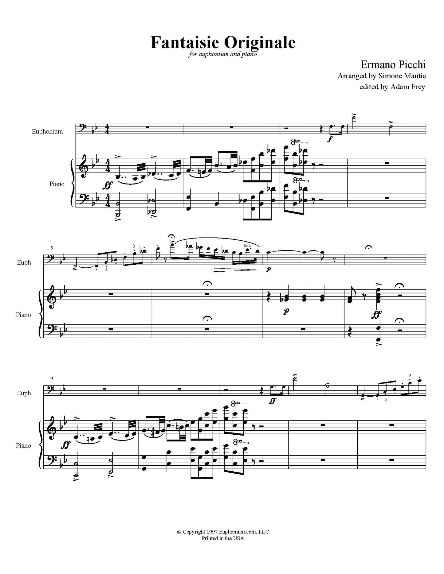 Picchi, Ermano - Fantaisie Originale (Piano) - DOWNLOAD