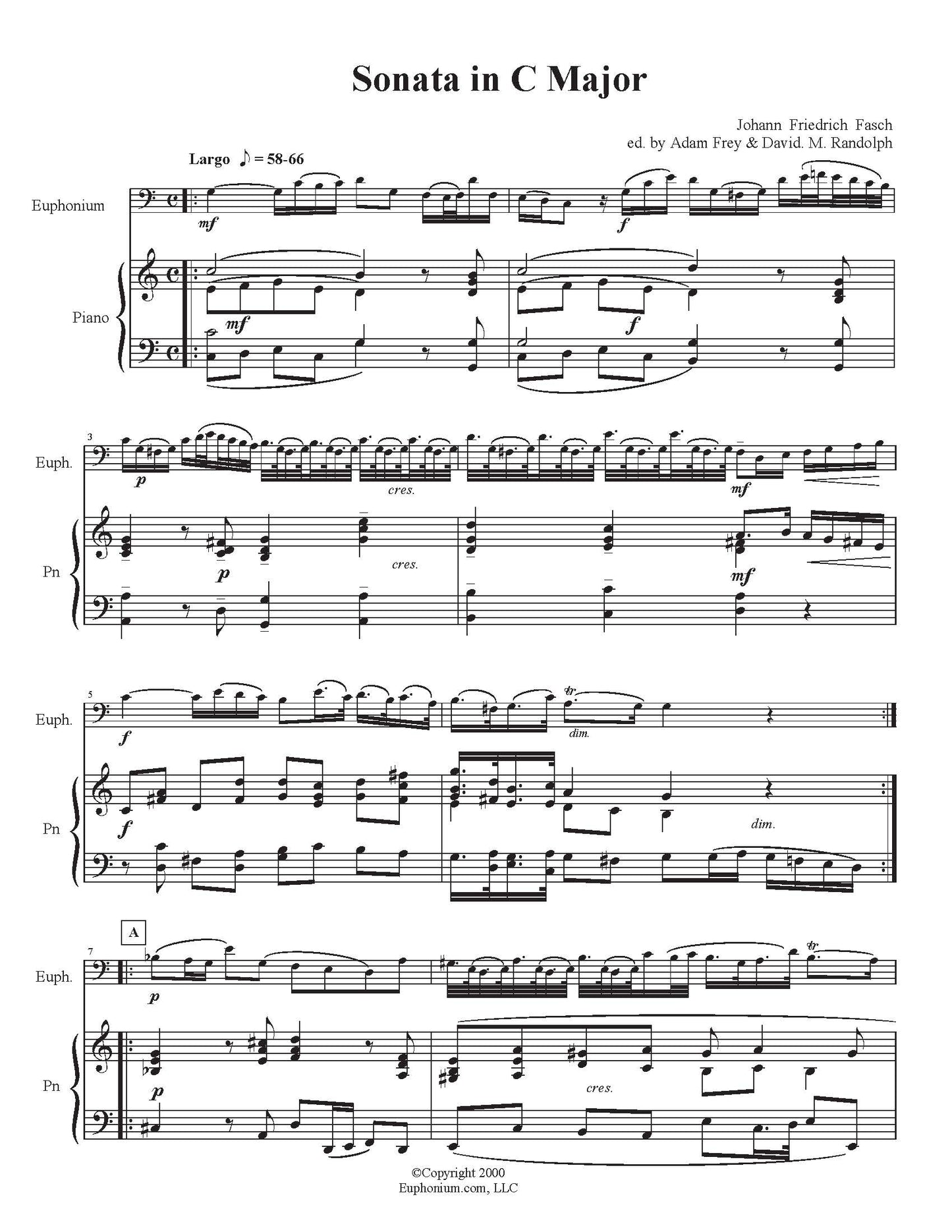 Fasch, J.F. - Sonata in C
