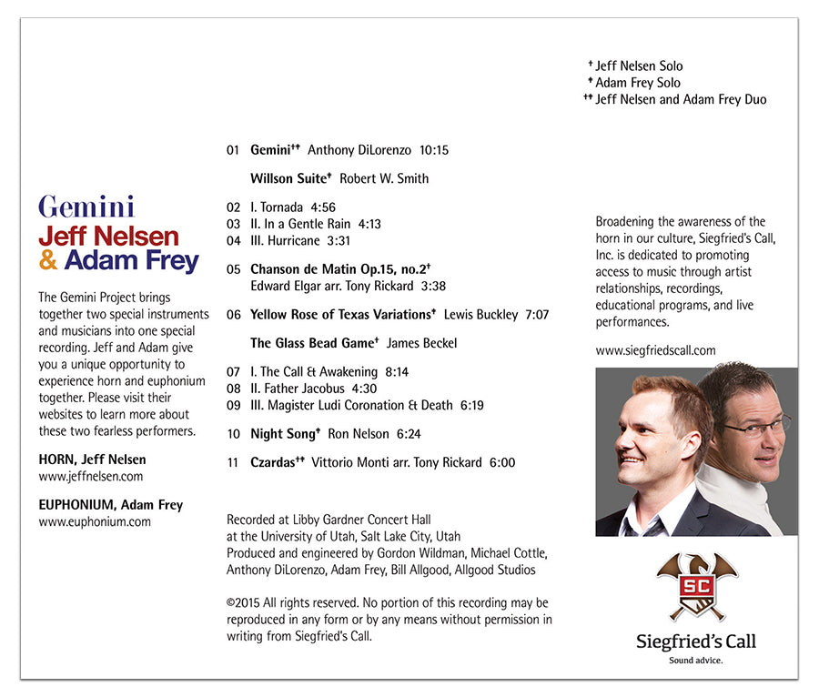 Frey, Adam-Nelson, Jeff - Gemini CD