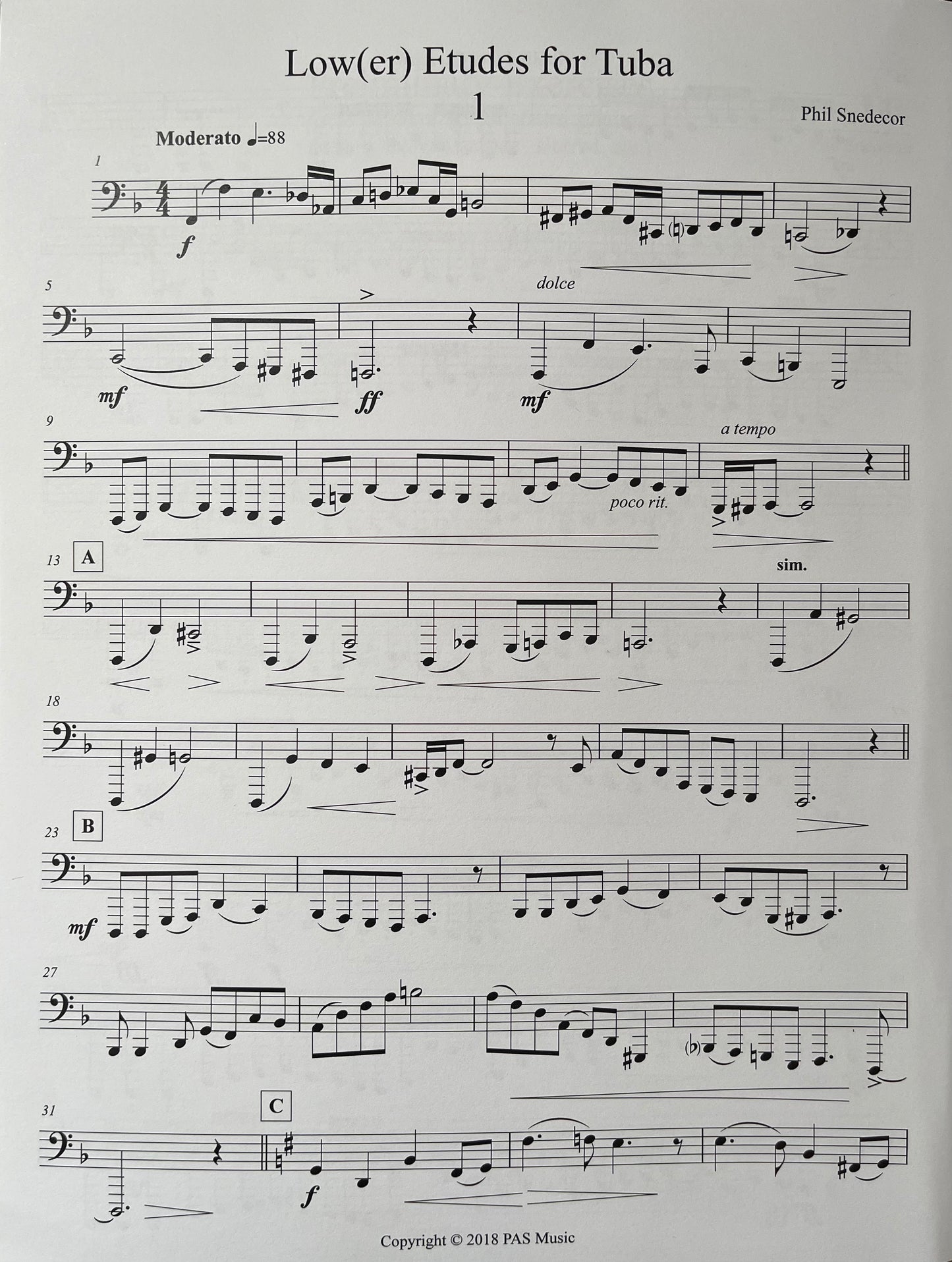 Snedecor, Phil - Low(er!) Etudes for Tuba