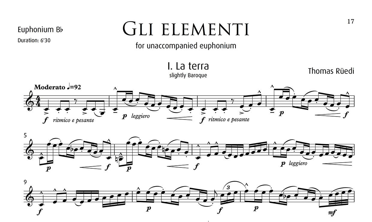 Ruedi, Thomas - 3 Pieces for Euphonium