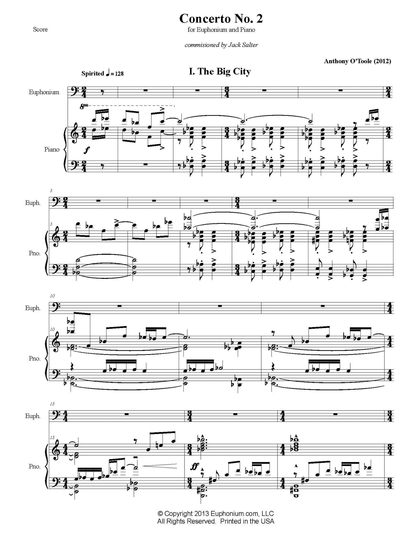 O'Toole, Anthony - Euphonium Concerto No. 2 - DOWNLOAD