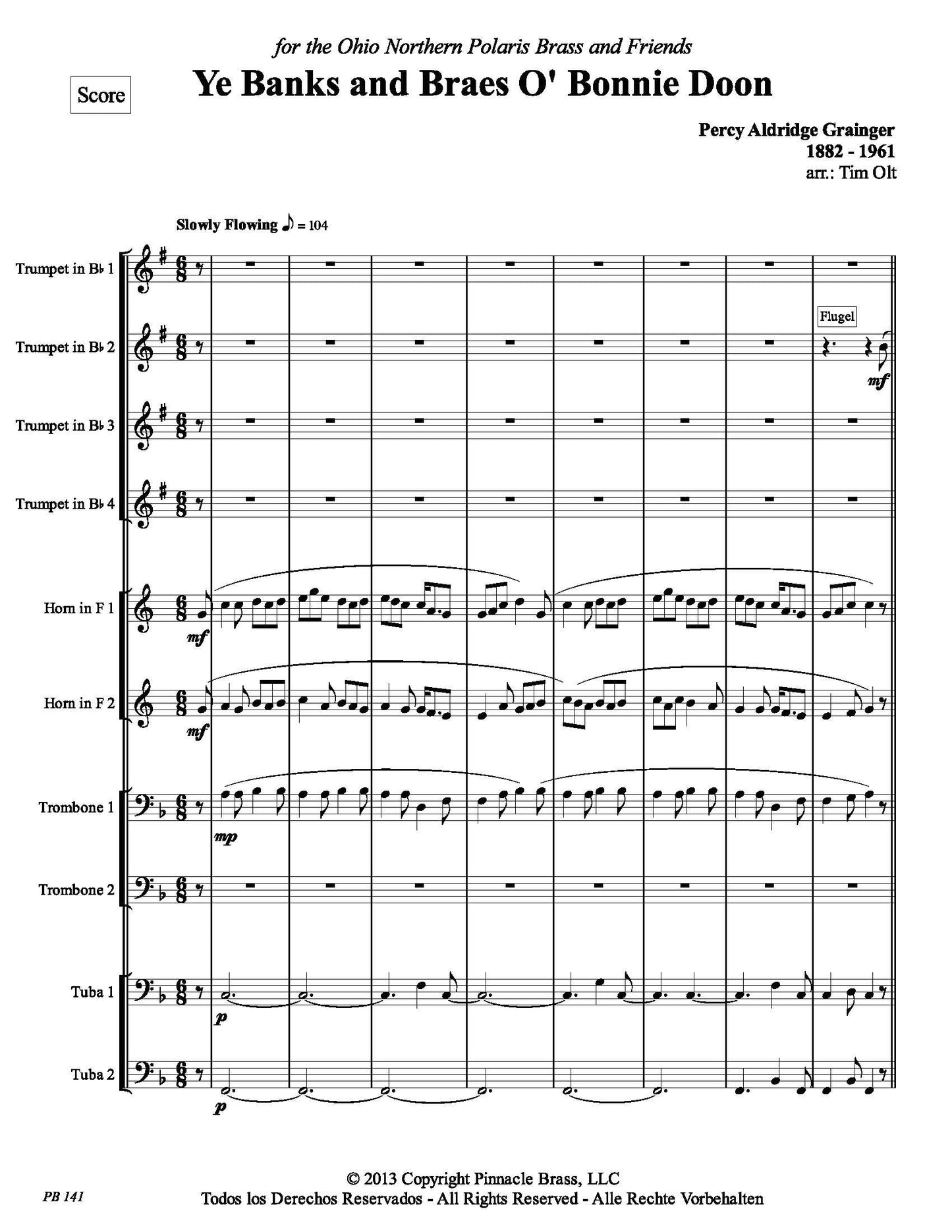 Grainger - Ye Banks and Braes O' Bonnie Doon (Brass Ensemble) - DOWNLOAD