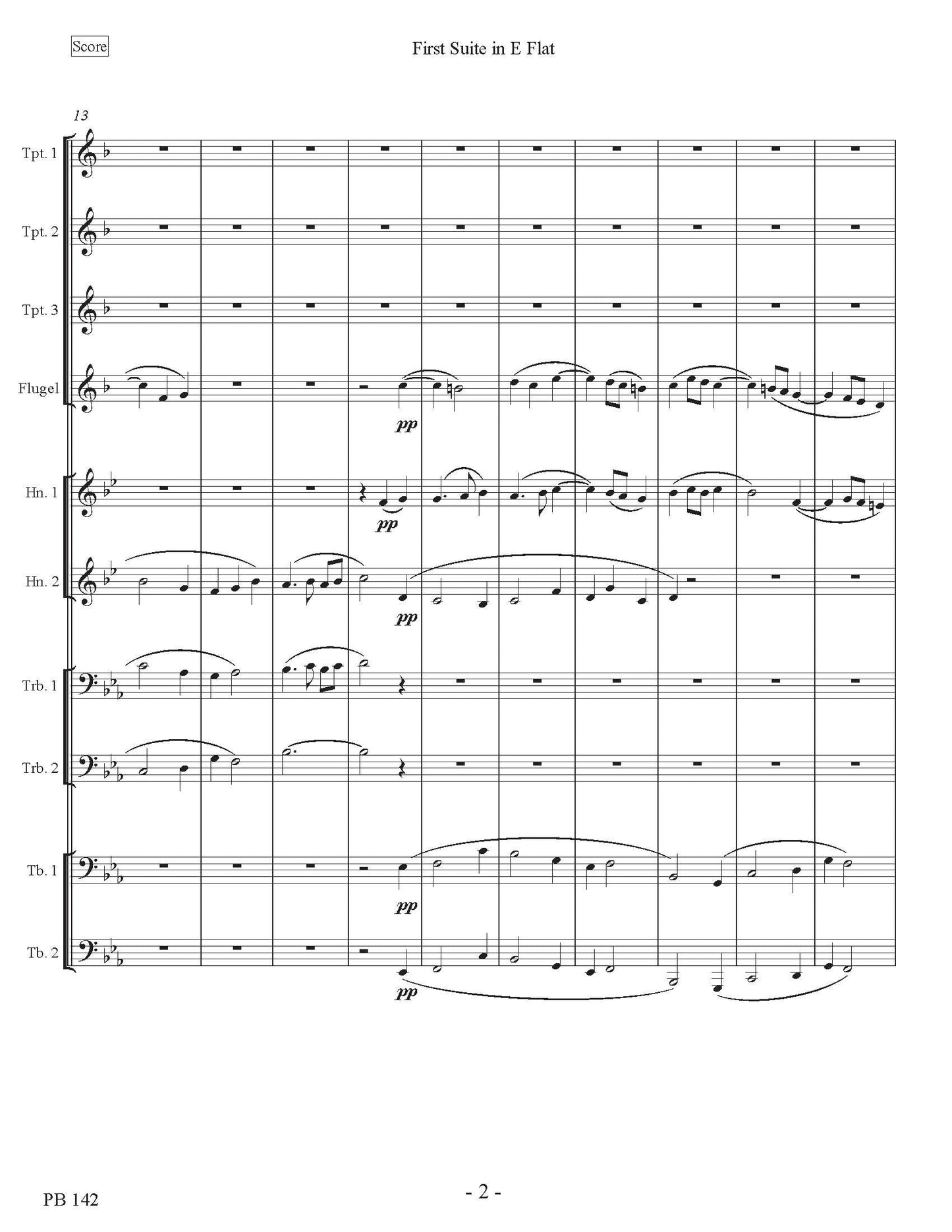 Holst- First Suite in E flat for Brass Ensemble - DOWNLOAD