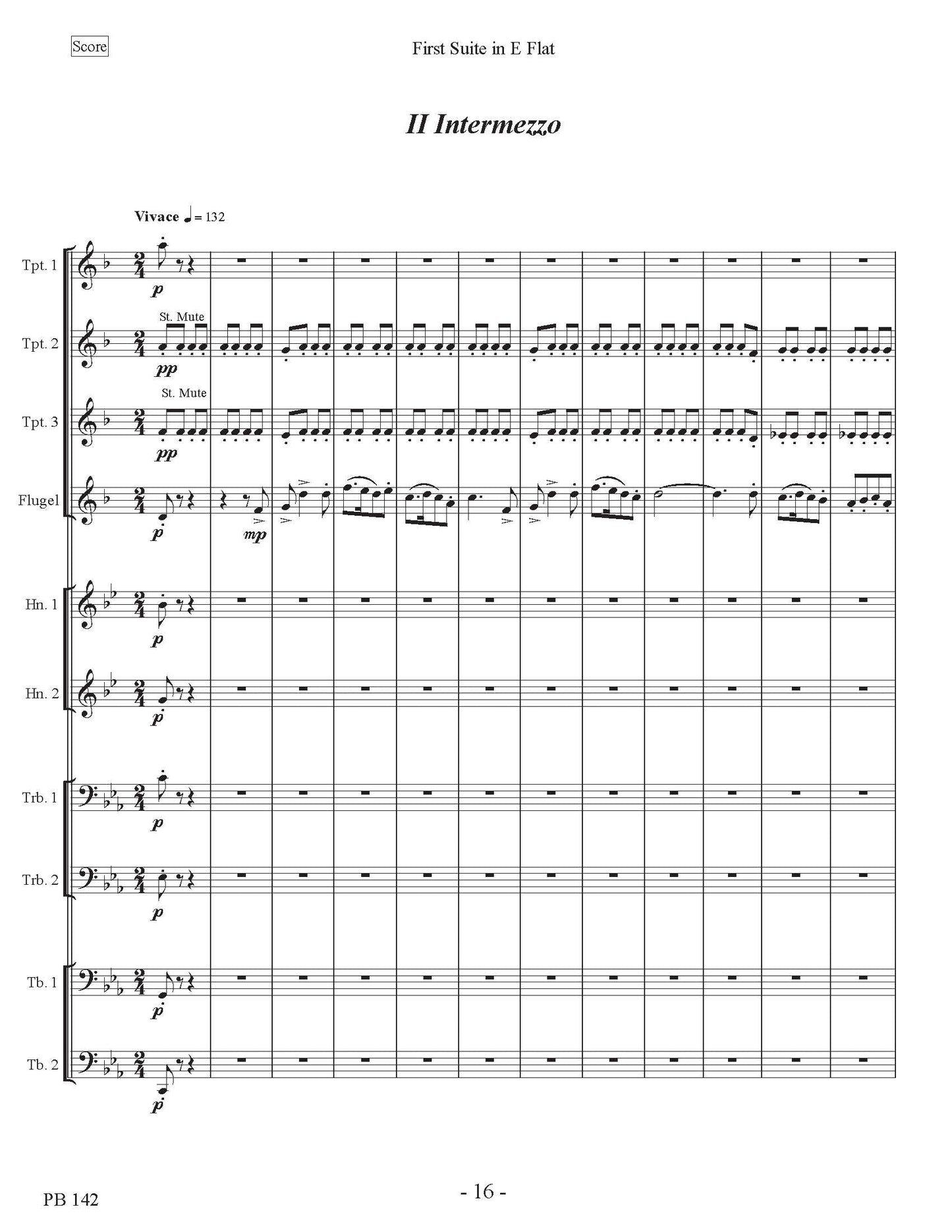Holst- First Suite in E flat for Brass Ensemble - DOWNLOAD