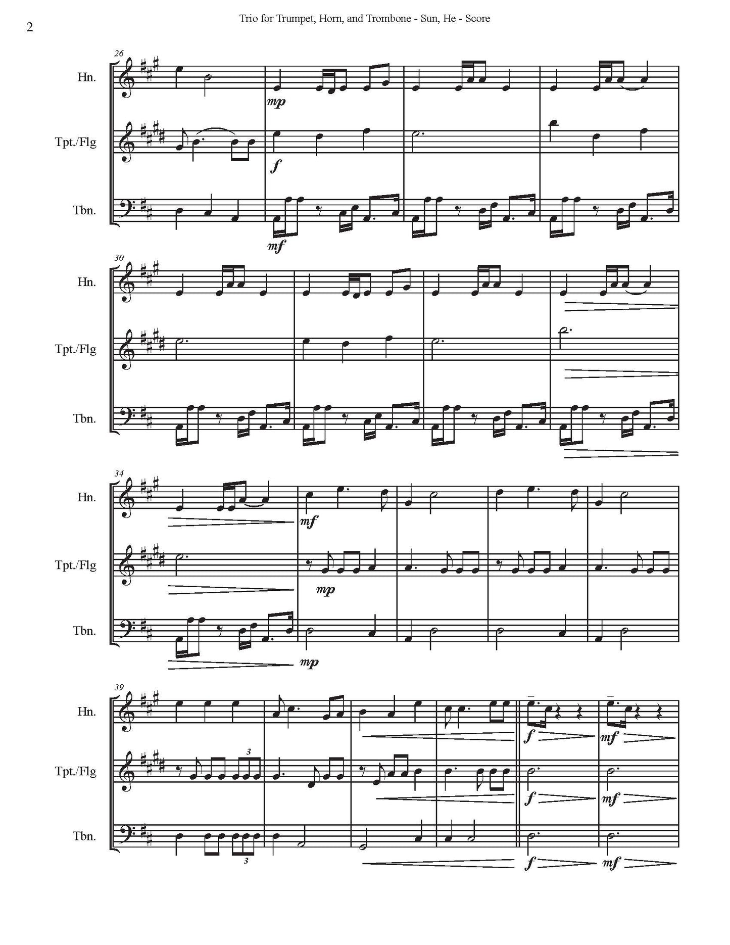 He Trio for Trumpet, Horn, and Trombone
