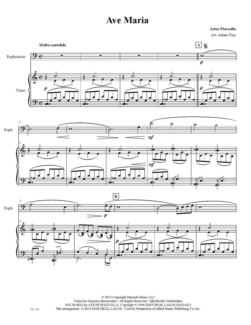 Piazzolla, Astor - Ave Maria