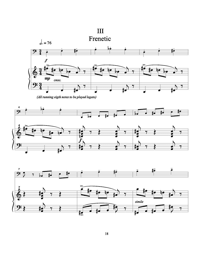 Payne, Frank Lynn - Sonata for Double Bass