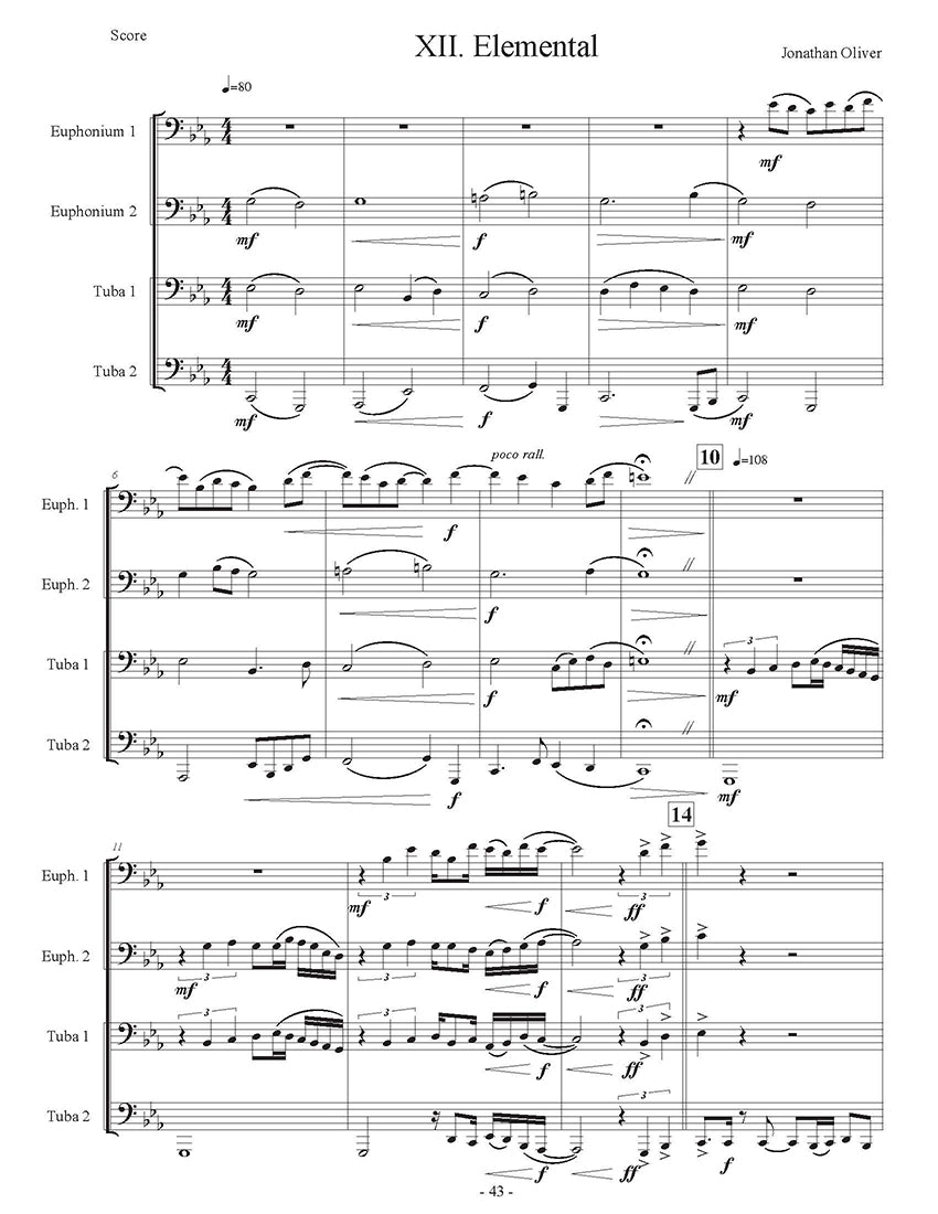 Oliver, Jonathan - Getting Started with Tuba Euphonium Quartets - DOWNLOAD