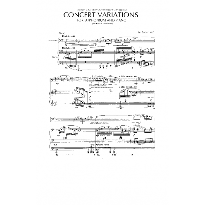 Bach, Jan - Concert Variations