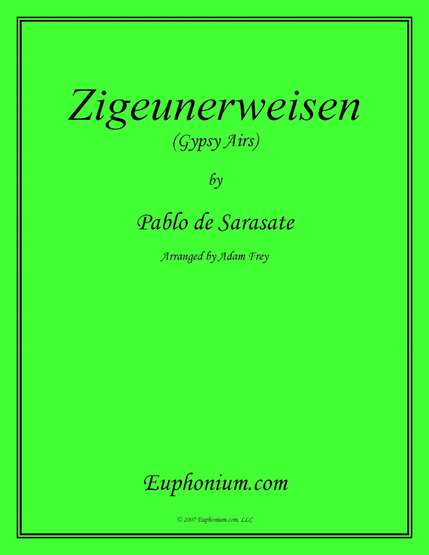 Sarasate arr. Frey - Zigeunerweisen