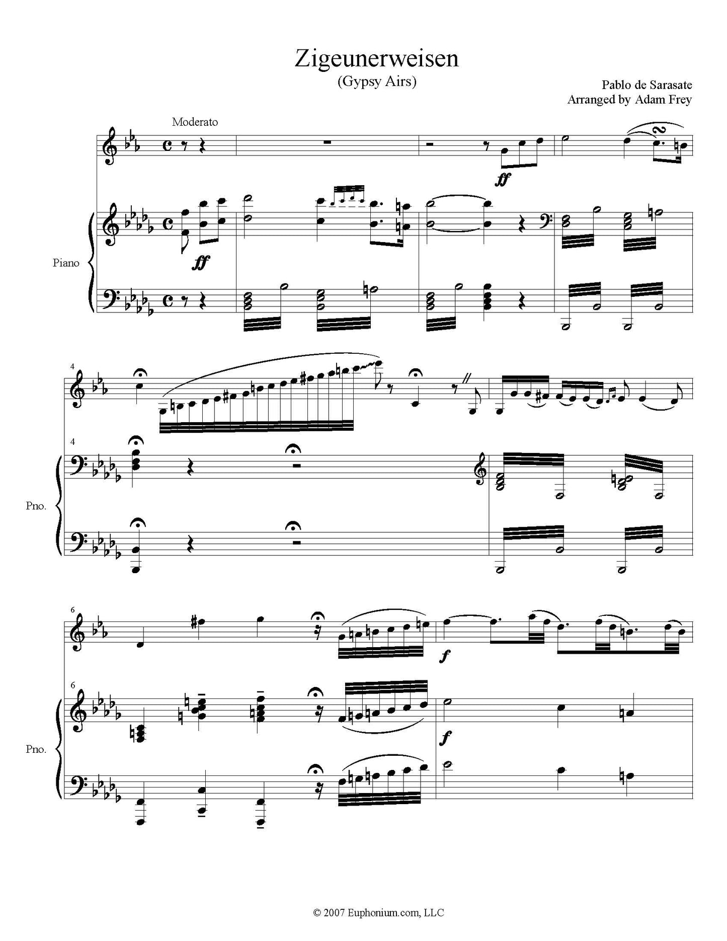 Sarasate arr. Frey - Zigeunerweisen