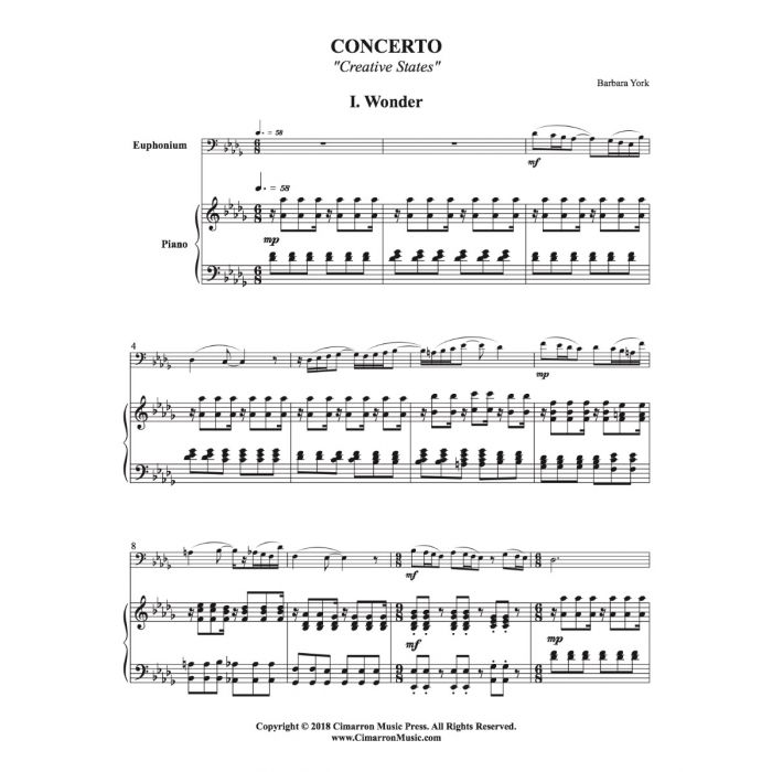 York, Barbara - Concerto for Euphonium "Creative States"