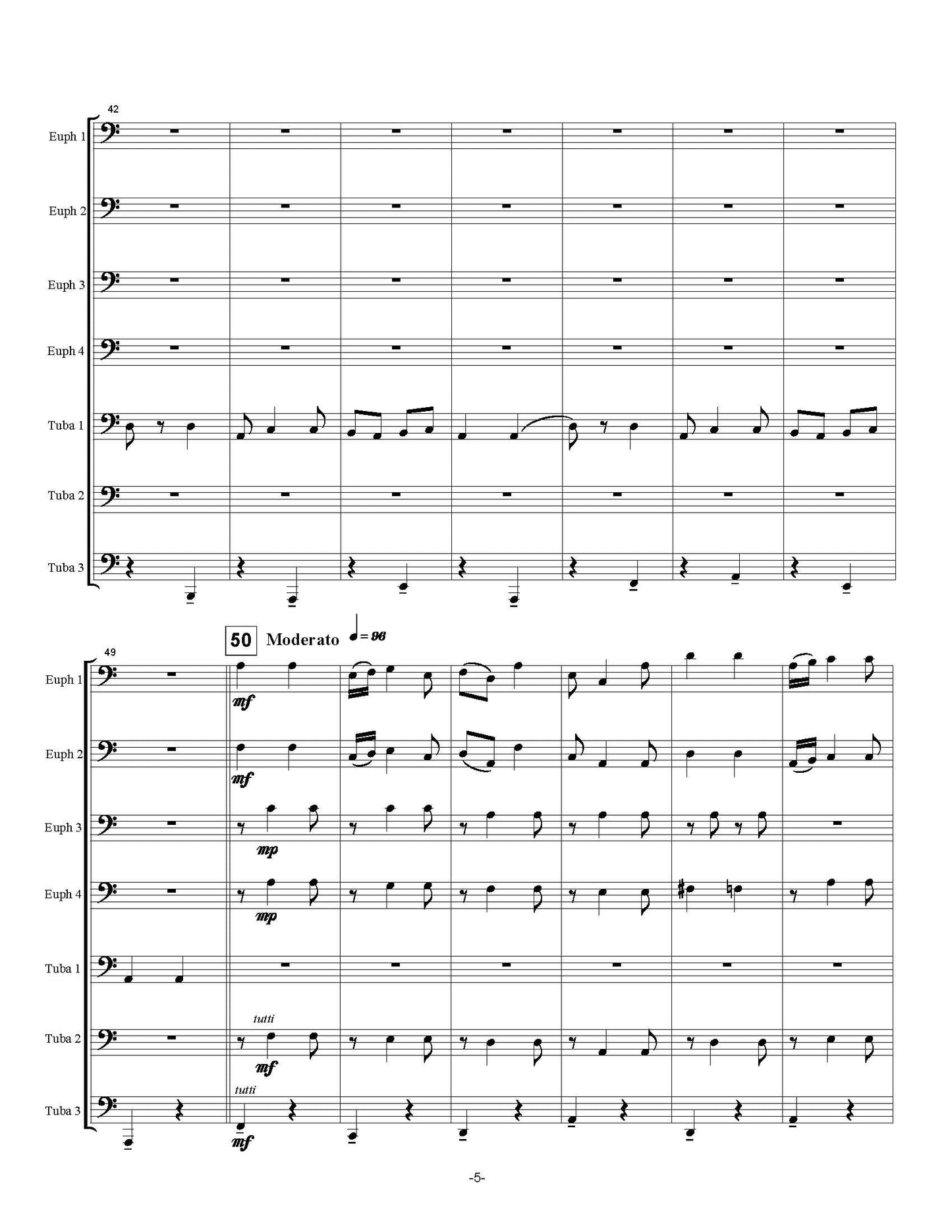 Gliere, Rheinhold - Russian Sailors Dance for Tuba Euphonium Ensemble - DOWNLOAD