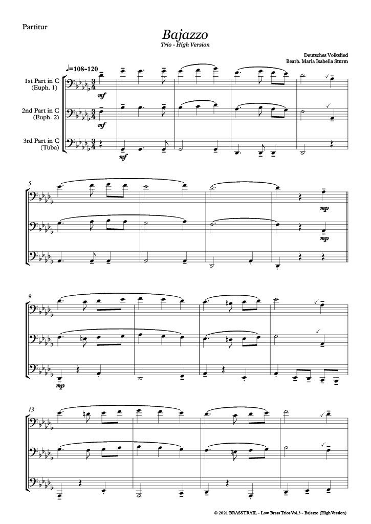 Brass Trails Trio (Vol. 3) - Bajazzo