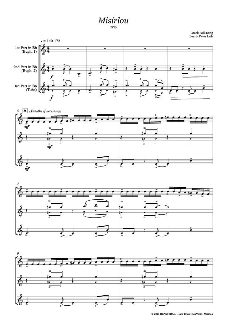 Brass Trails Trio (Vol. 2) - Londonderry & Misirlou