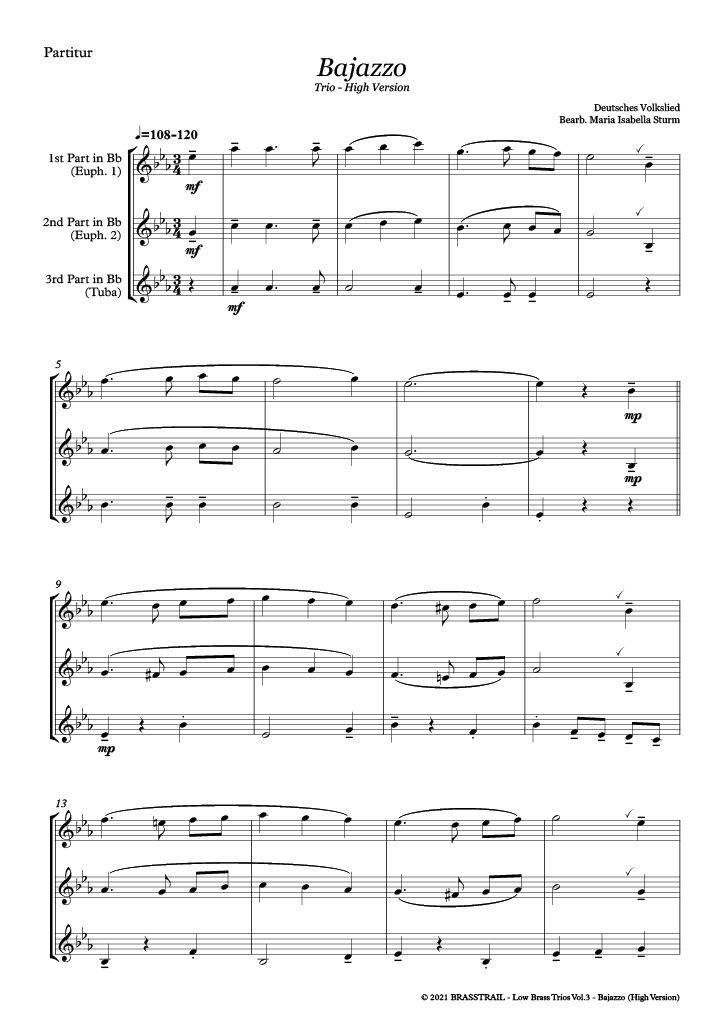Brass Trails Trio (Vol. 3) - Bajazzo