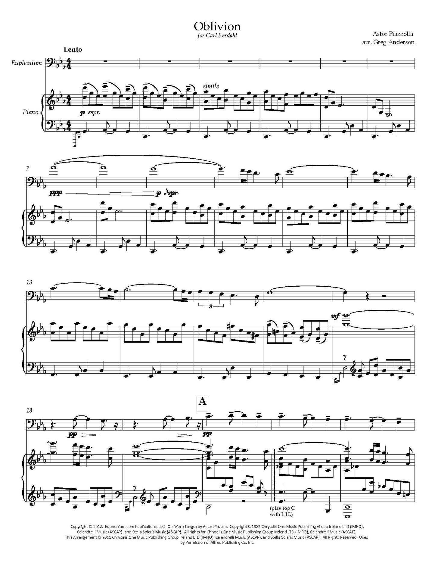 Piazzolla, Astor - Oblivion - DOWNLOAD