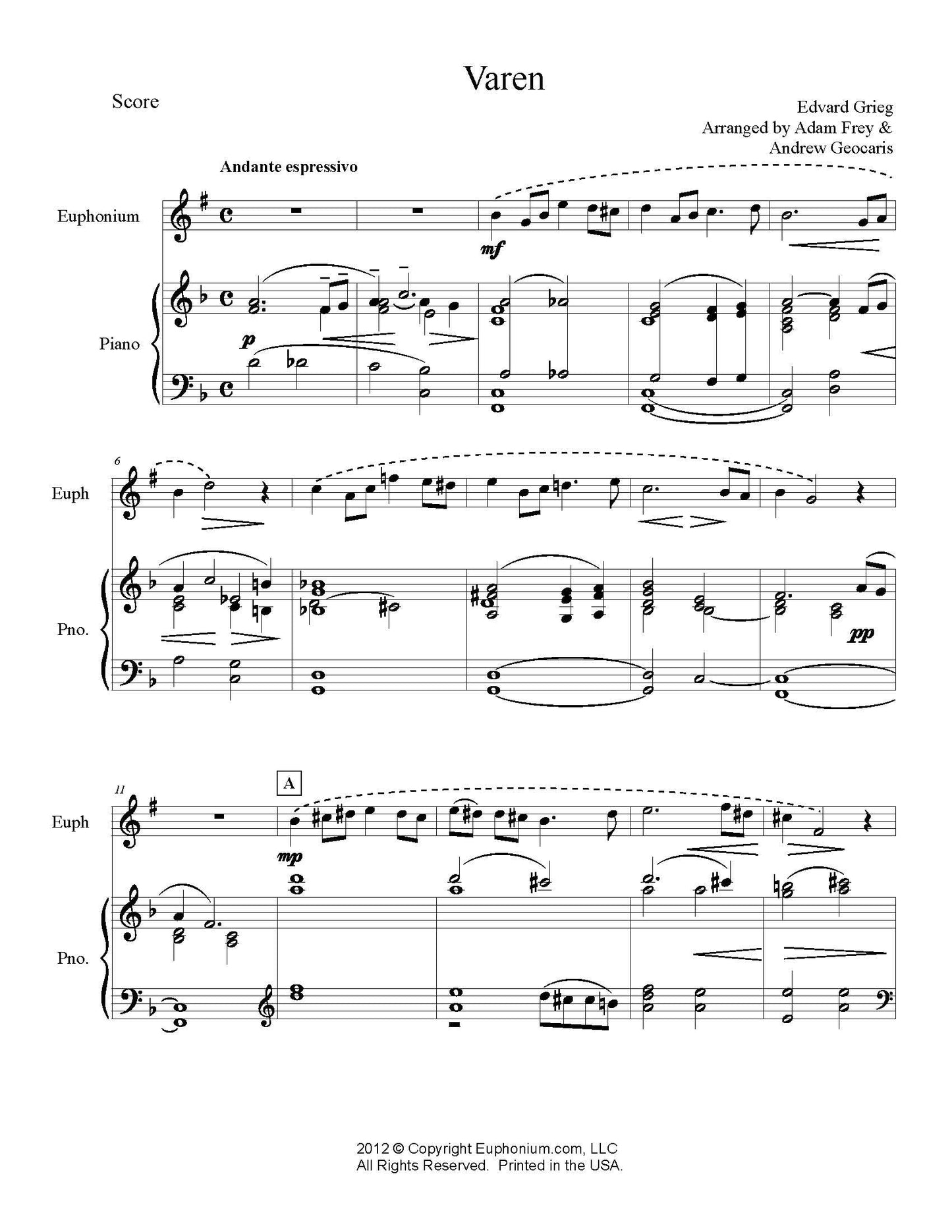 Grieg - Varen (with Piano) DOWNLOAD