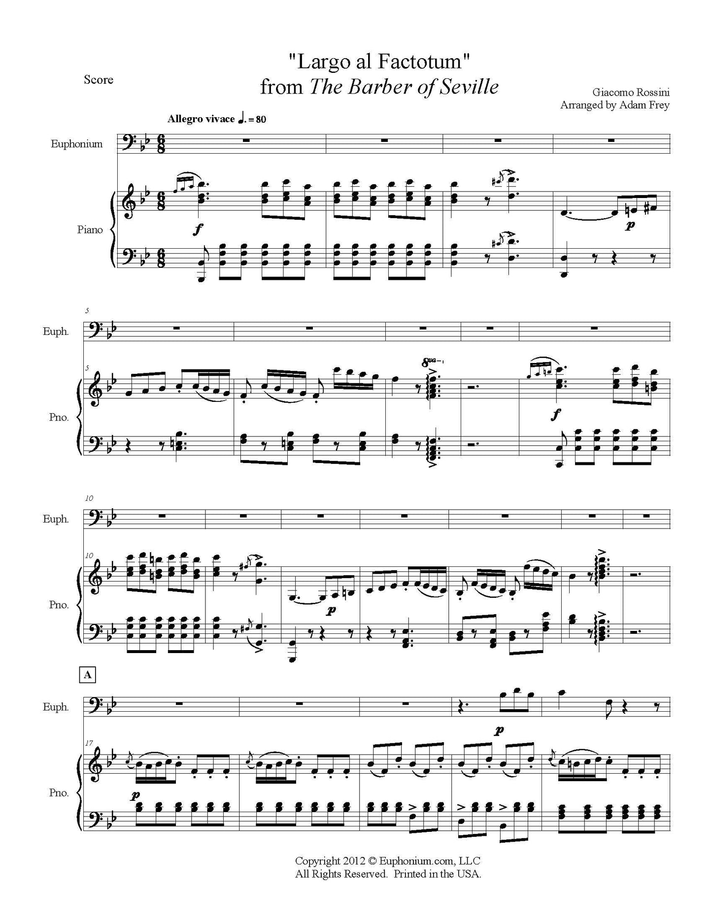 Rossini arr. Frey - Largo al Factotum - DOWNLOAD