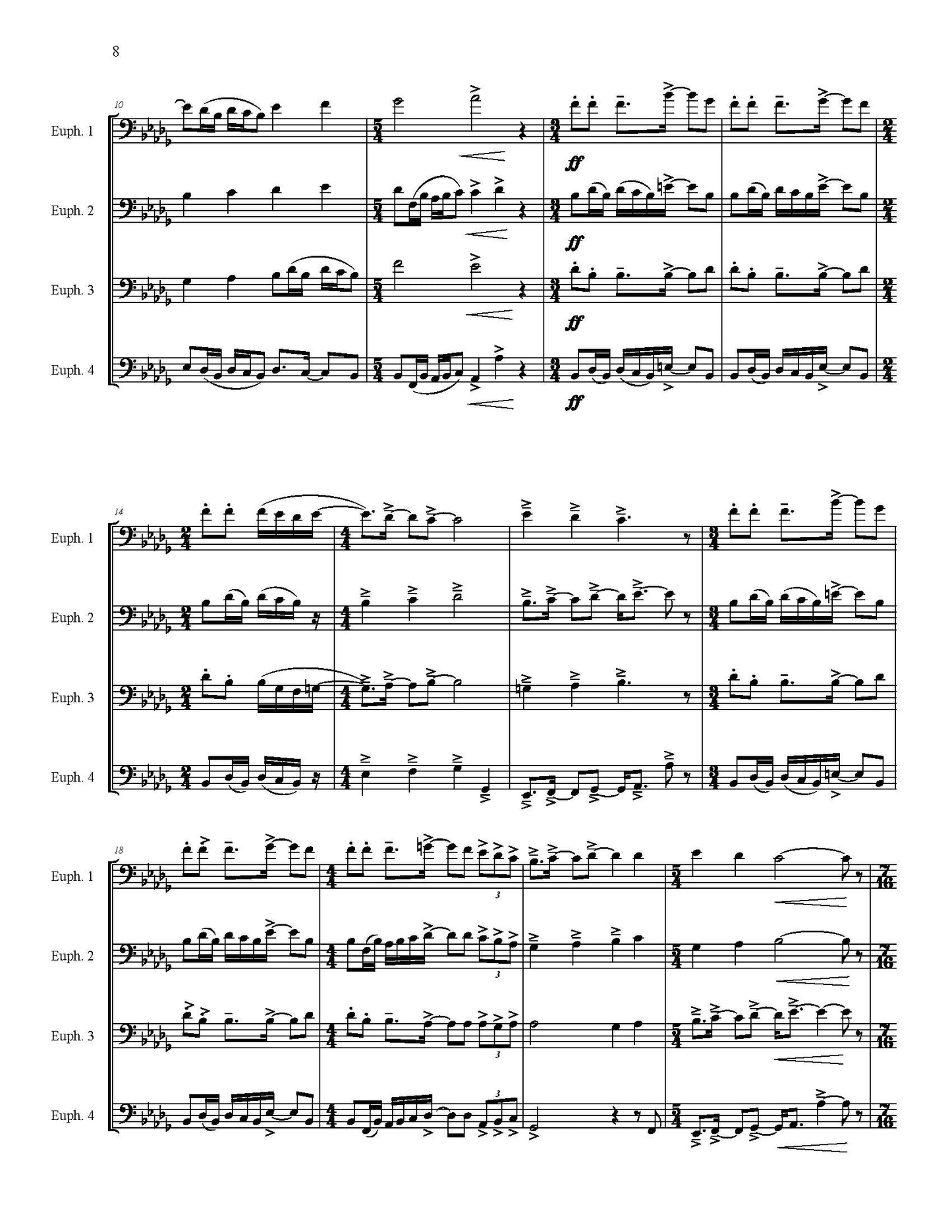 Hackett - Superhero Suite for Euph Quartet