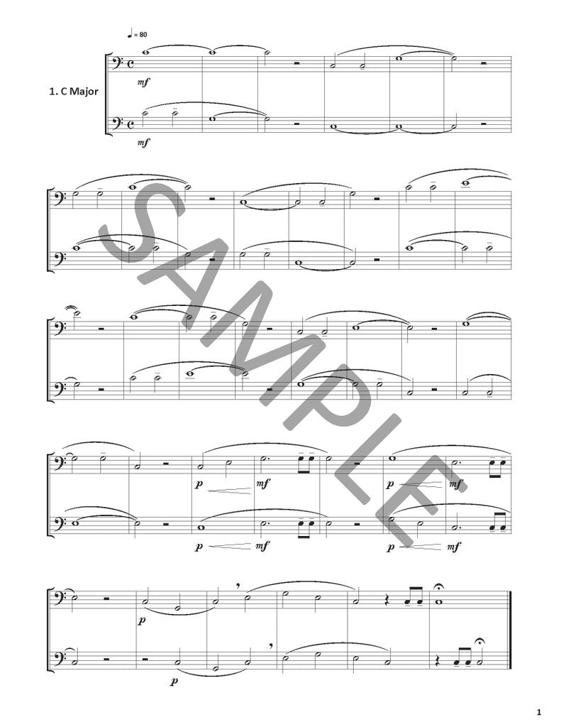 Sutton, William - Long Tone Duets for Euphoniums