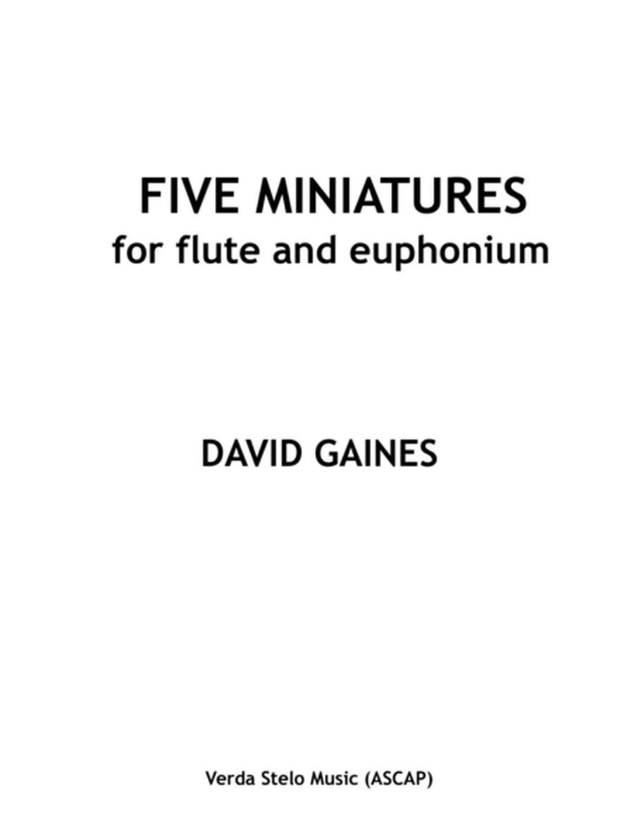 Gaines - 5 Miniatures for Euphonium and Flute