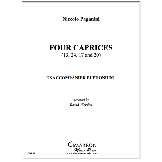 Paganini, Niccolo arr. by Werden David - Four Caprices