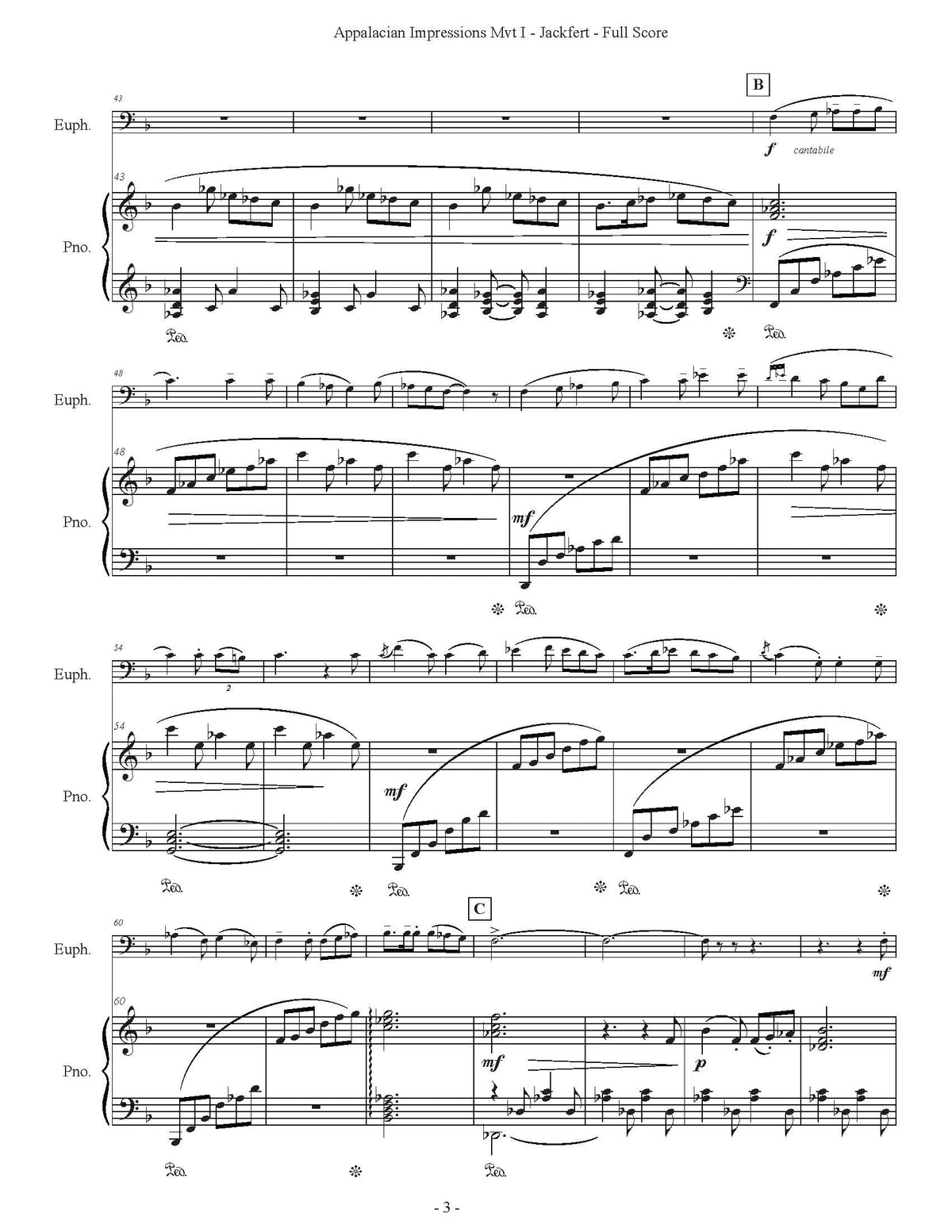 Jackfert - Appalachian Impressions: Sonata for Euphonium