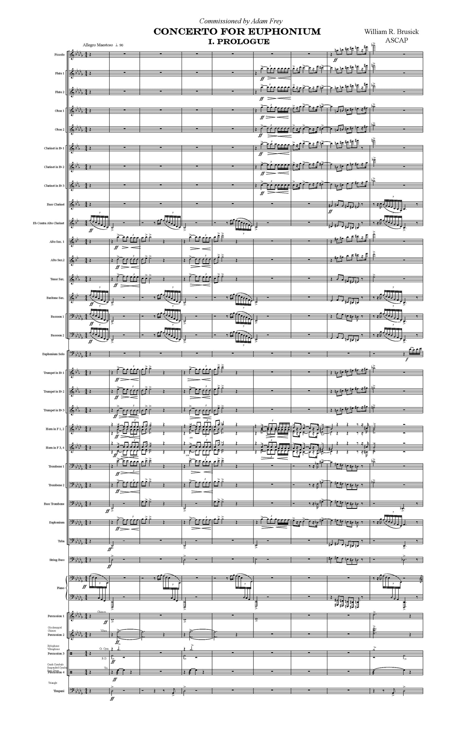 Brusick, William - Concerto for Euphonium WIND BAND