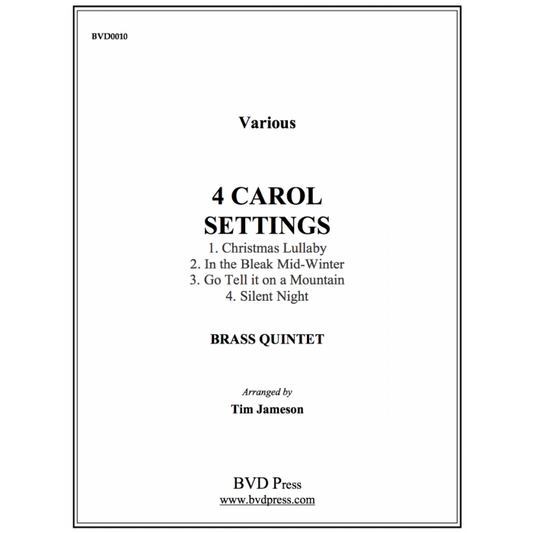 Various arr. Jameson - 4 Carol Settings