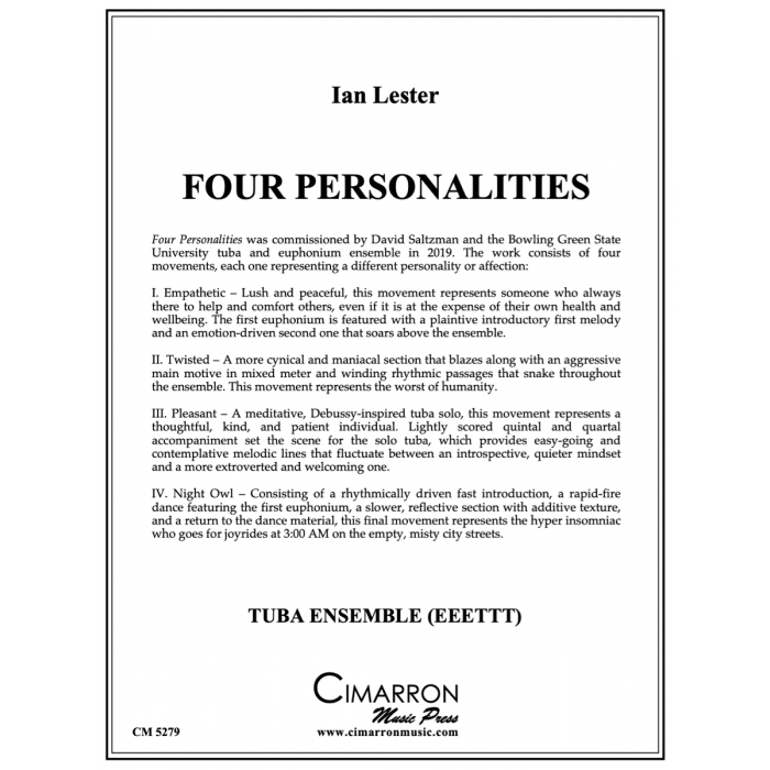 Ian Lester Lester, Ian - Four Personalities – TubaMusic.com & Euphonium.com