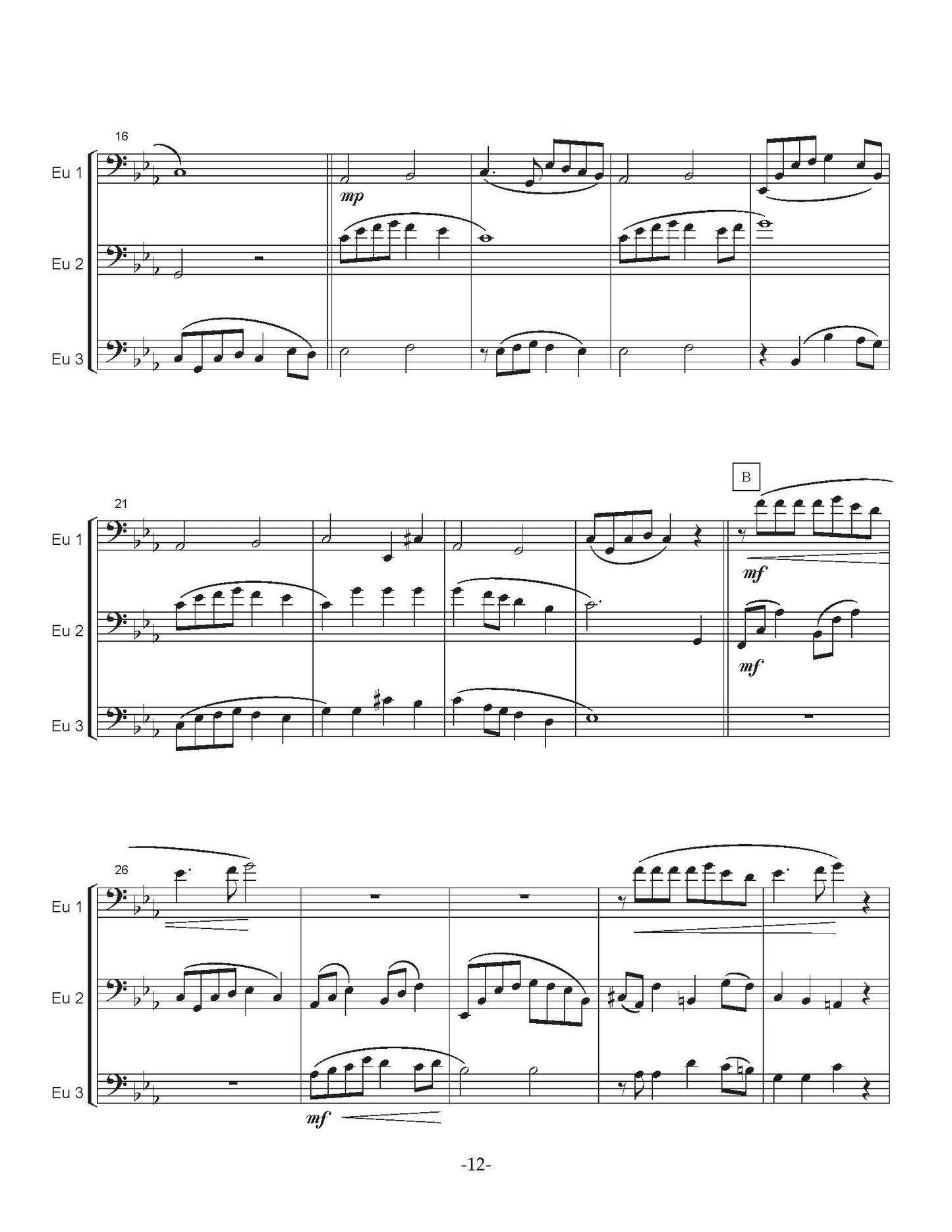 Isomura, Y. - The Four Seasons for Euphonium Trio
