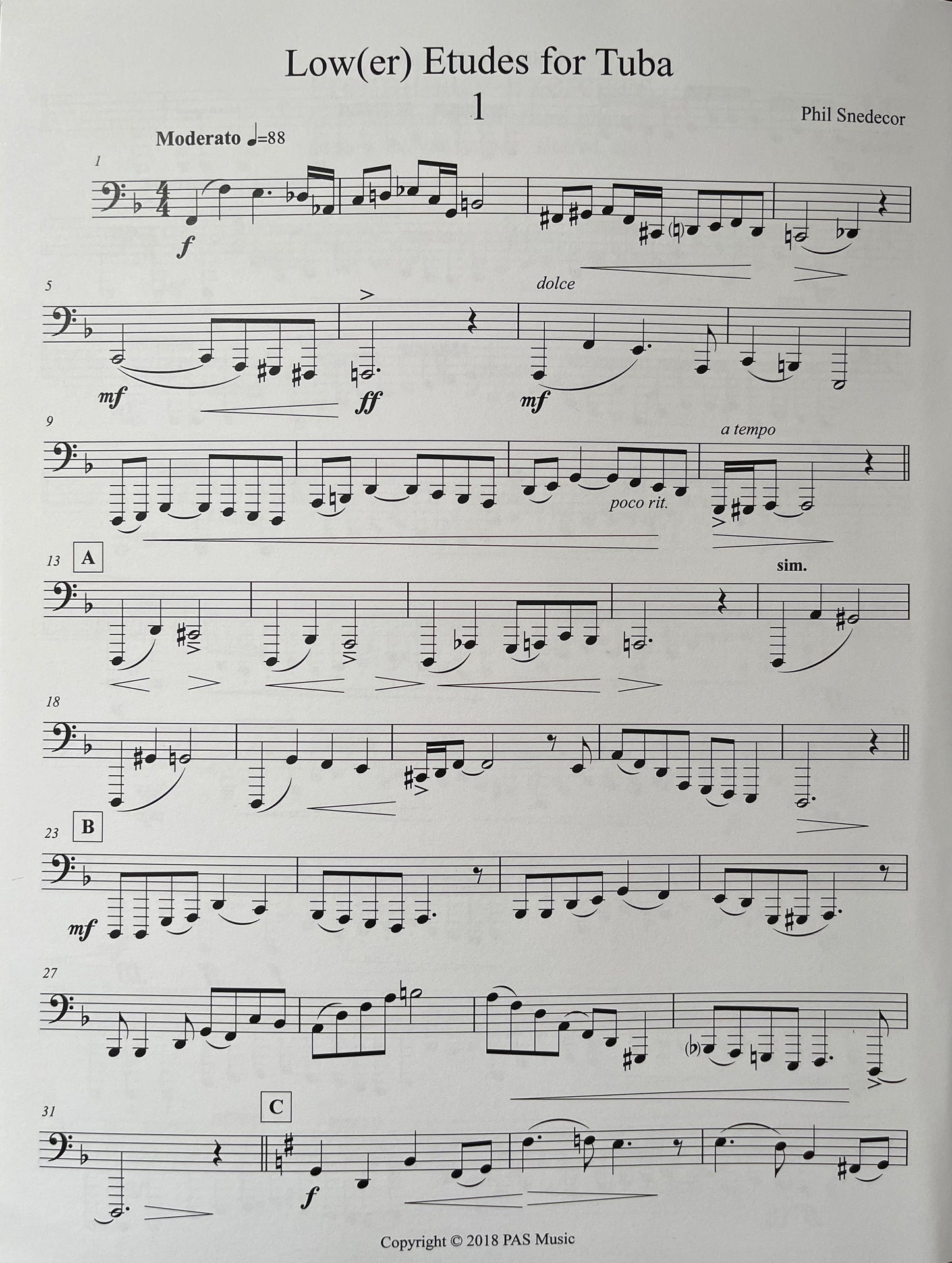 Snedecor - Low(er!) Etudes for Tuba