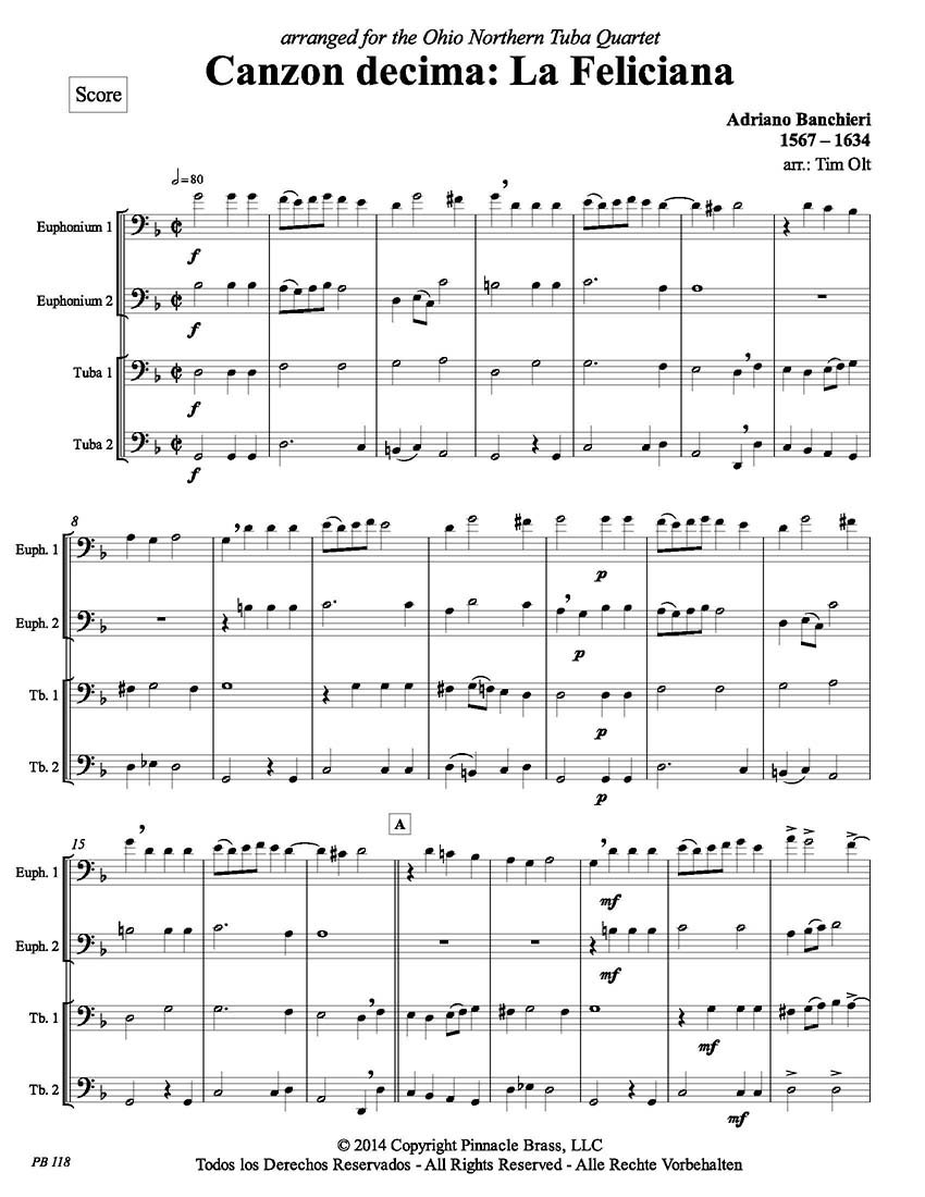 Banchieri - Canzon decima La Feliciana - DOWNLOAD
